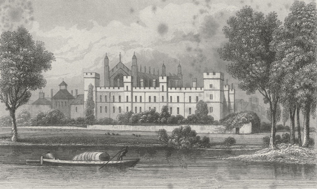 ETON. College, Berkshire, Thames. DUGDALE. Windsor c1840 old antique print